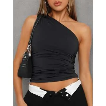 Stylish One Shoulder Crop Top for Trendy Summer Looks