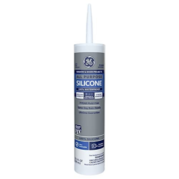 GE All Purpose Silicone Caulk - 100% Waterproof Silicone Sealant, Stronger Adhesion, Freeze & Sun Pr...