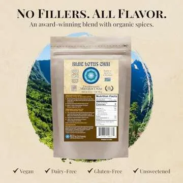Blue Lotus Chai - Authentic 6-Spice Blend for 265 Cups