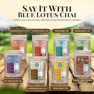 Blue Lotus Chai - Authentic 6-Spice Blend for 265 Cups