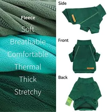 Fitwarm 3 Pack Fleece Dog Sweater, Turtleneck Dog Sweatshirt, Dog Winter Clothes for Small Dogs Boy Girl, Pet Pullover Jumper, Cat Apparel, Dark Green, Teal Green, Olive Green, Small