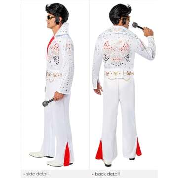 Rubies Men's Elvis Deluxe Costume for Halloween Fun