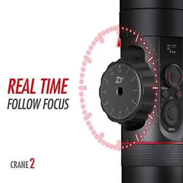 Zhiyun Crane 2 3 Axis Handheld Gimbal Stabilizer with Follow Focus Control,OLED Display Support for Sony Canon Nikon DSLR Cameras 3.2KG Max.Payload