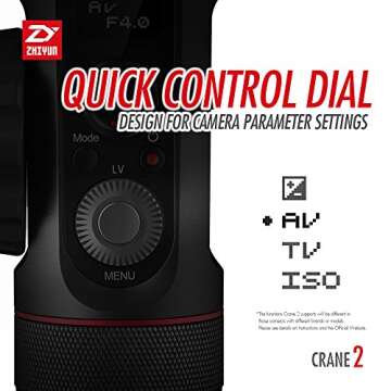 Zhiyun Crane 2 3 Axis Handheld Gimbal Stabilizer with Follow Focus Control,OLED Display Support for Sony Canon Nikon DSLR Cameras 3.2KG Max.Payload