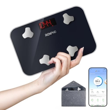 RENPHO Travel Scale for Body Weight, Mini Bathroom Scale for Body Fat, Portable Weight Scale for Tra...