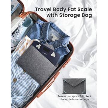 RENPHO Portable Travel Scale Tracks 13 Body Metrics