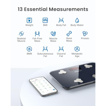 RENPHO Portable Travel Scale Tracks 13 Body Metrics