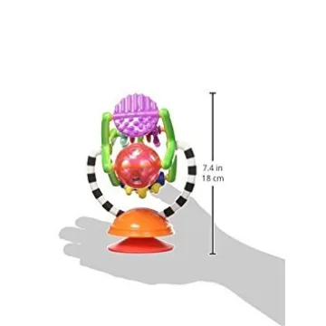 Sassy Teethe & Twirl Sensation Station 2-in-1 Suction Cup High Chair Toy, Developmental Tray Toy for Early Learning, Ages 6+ Months