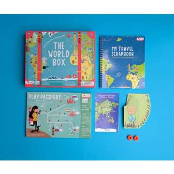 CocoMoco Kids World Map Game - Combo of 4 Activities for Learning Geography