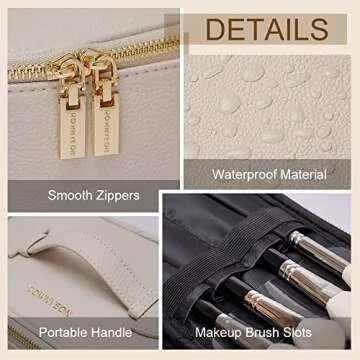 Elegant ROWNYEON Cosmetic Bag for Effortless Travel Organization