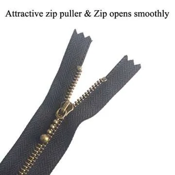 Beaulegan Metal Zippers 10 Pcs Durable Assorted Colors
