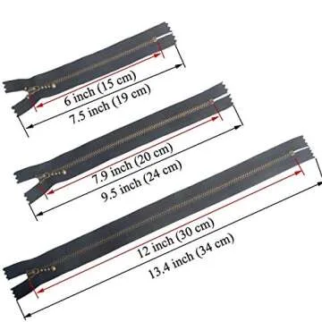 Beaulegan Metal Zippers 10 Pcs Durable Assorted Colors