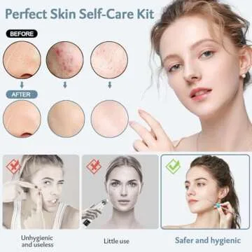 Pimple Popper Tool Kit, MENOLY 10Pcs Blackhead Remover Extractor Tools, Acne Kit for Blackhead,Blemi...