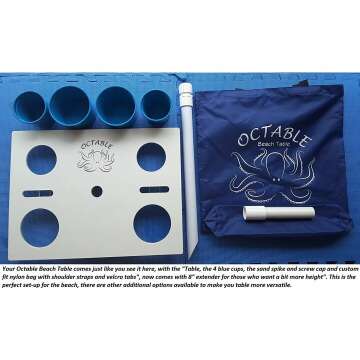 Octable Beach Table with 8" Extender for Extra Height