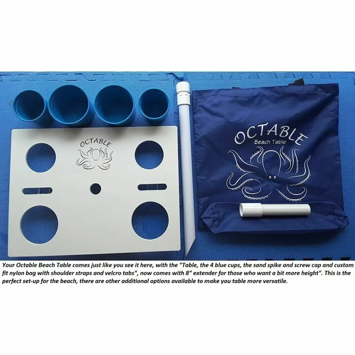 Octable Beach Table with 8" Extender for Extra Height