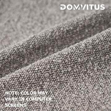 DOMVITUS Boucle Pillow Covers 20x20 Luxury Throw Pillow Covers Decorative Pillows for Bed Sofa Pillows for Living Room Accent Couch Pillows Soft Cushion Case, 1PC, Sand Grey