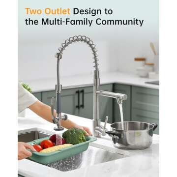 Fapully Pull Down Kitchen Sink Faucet Brushed Nickel