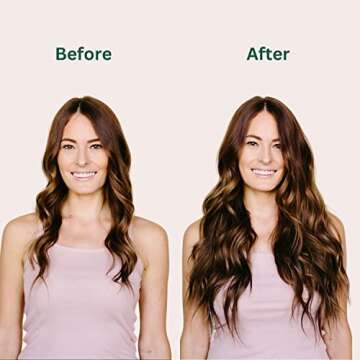 BFB Hair Clip-in Hair Extensions for Women, Real Human Hair Extensions, Brownstone Brunette 21 inch ...