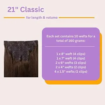 BFB Clip-in Hair Extensions 21 inch for Women