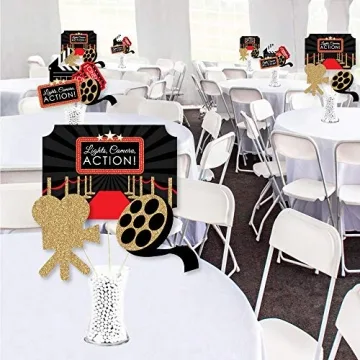 Hollywood Movie Night Party Centerpiece Table Toppers