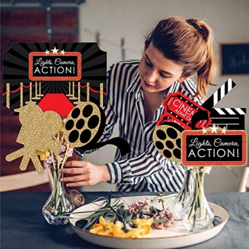 Hollywood Movie Night Party Centerpiece Table Toppers