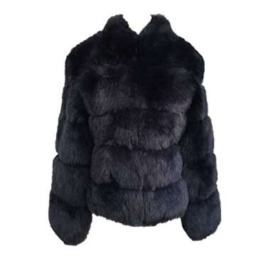 Lisa Colly Women's Winter Parka Coat Overcoat Long Sleeve Faux Fur Coat Jacket