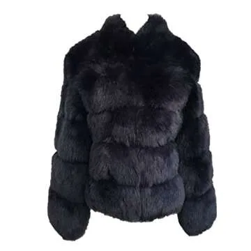 Lisa Colly Women's Winter Parka Coat Overcoat Long Sleeve Faux Fur Coat Jacket