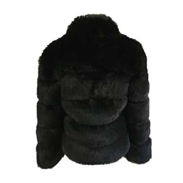 Lisa Colly Women's Winter Parka Coat Overcoat Long Sleeve Faux Fur Coat Jacket