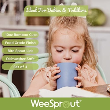 Eco-Friendly WeeSprout Bamboo Sippy Cups for Kids