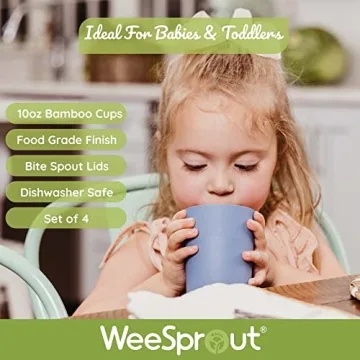Eco-Friendly WeeSprout Bamboo Sippy Cups for Kids