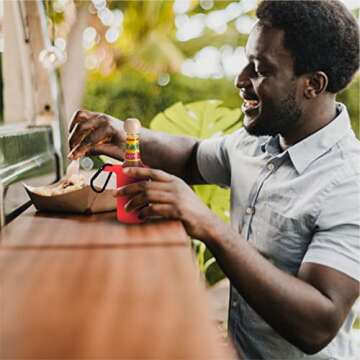 Cholula Hot Sauce Keychain - Portable 0.75 oz Mini Bottle with Custom Holder - Travel Size Cholula Bottle - On-the-Go Spicy Flavor Enhancer (0.75 oz, 1)