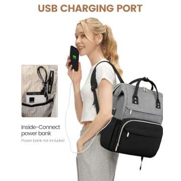 LOVEVOOK Stylish Laptop Backpack for Women - Fashion & Functionality