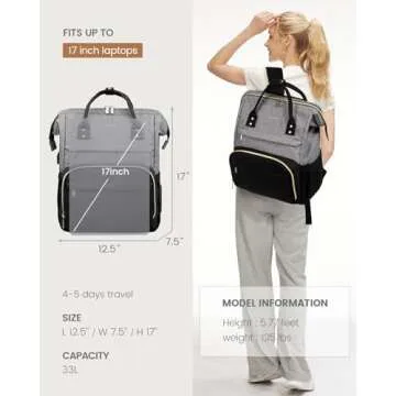 LOVEVOOK Stylish Laptop Backpack for Women - Fashion & Functionality