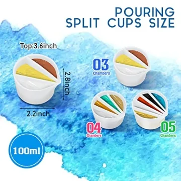 Baderke 7 Pcs Multi Channel Paint Pouring Cups Bundle