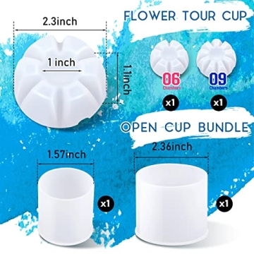 Baderke 7 Pcs Multi Channel Paint Pouring Cups Bundle