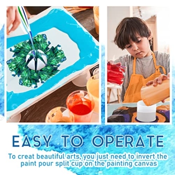 Baderke 7 Pcs Multi Channel Paint Pouring Cups Bundle