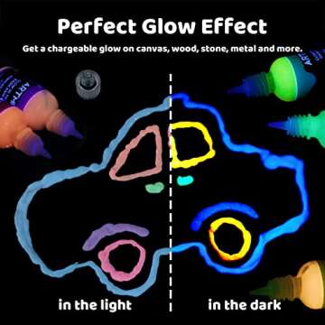 ARTME Glow in The Dark Paint Set - 12 Bright Colors 30ml