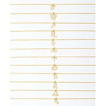 PAVOI 14K Gold Plated Cubic Zirconia Astrology Necklaces for Women - Zodiac Pendant Jewelry Gifts - Zodiac Sign Pendant Necklaces - Pisces Necklace