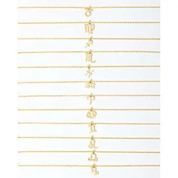 PAVOI 14K Gold Plated Cubic Zirconia Astrology Necklaces for Women - Zodiac Pendant Jewelry Gifts - Zodiac Sign Pendant Necklaces - Pisces Necklace