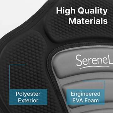 Detachable Universal Paddle-Board Seat - Adjustable Paddle Board Seat, Form-Fitting Design for All Body Sizes, Large & Small, Compatible for Kayaks, Rowboats, Fishing Boats - SereneLife SLSUPST15