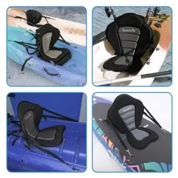 Detachable Universal Paddle-Board Seat - Adjustable Paddle Board Seat, Form-Fitting Design for All Body Sizes, Large & Small, Compatible for Kayaks, Rowboats, Fishing Boats - SereneLife SLSUPST15