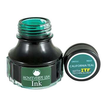 Monteverde USA Ink with ITF Technology, 90 ml California Teal (G308CT)