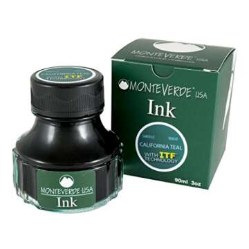 Monteverde USA Ink with ITF Technology, 90 ml California Teal (G308CT)