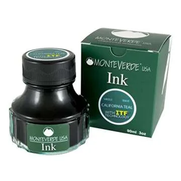 Monteverde USA Ink with ITF Technology, 90 ml California Teal (G308CT)