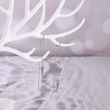 Drperfect Stainless Steel Threader Earrings Set - 12 Pairs