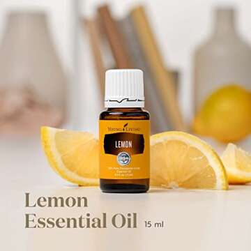 Young Living Premium Grade Lemon Essential Oil 15ml, 100% Pure & Natural Invigorating Aromatherapy Y...