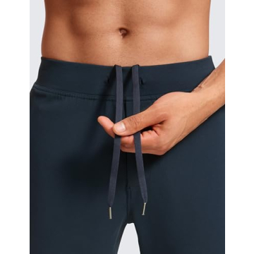 CRZ YOGA Mens 4-Way Stretch Golf Joggers with Pockets 30" - Work Pants Track Gym Athletic Workout Hiking Pants True Navy Medium