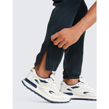 CRZ YOGA Mens 4-Way Stretch Golf Joggers with Pockets 30" - Work Pants Track Gym Athletic Workout Hiking Pants True Navy Medium
