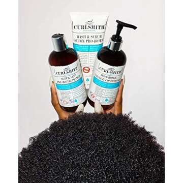 CURLSMITH - Clarifying Wash Day Bundle, Including Pre-Biotic Primer, Wash & Scrub Detox Pro-Biotic & Post-Biotic Calming Conditioner