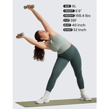 CRZ YOGA Seamless Ribbed Crop Tank Top with Built-in Bra